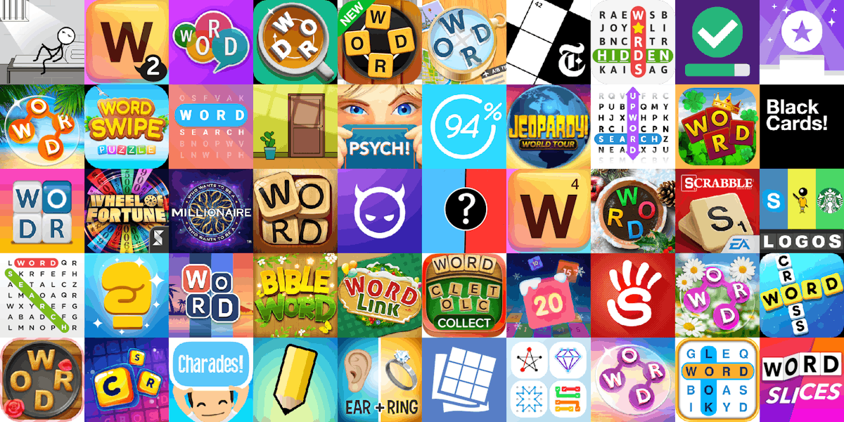 App icons of Top 50 mobile games in the US App Store Game - Word Category 